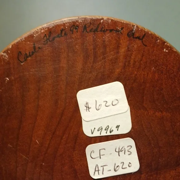 Wooden Flower Vase Hand Carved Red Wood Decor One-of-a-kind #eshopchicago - Picture 7 of 7